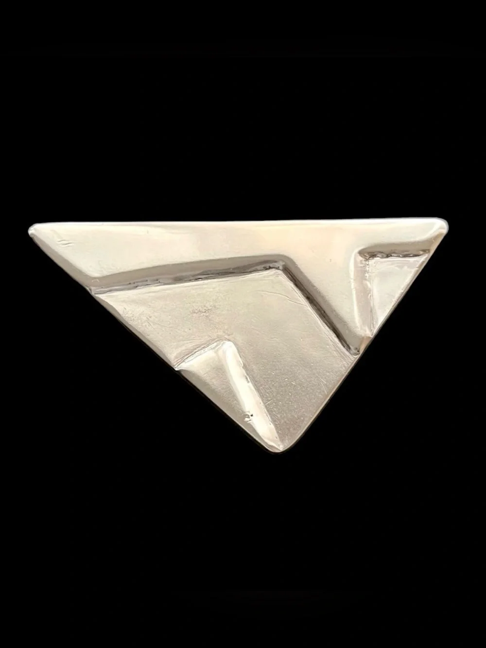 Antique late Art Deco early Modernist period sterling silver brooch
